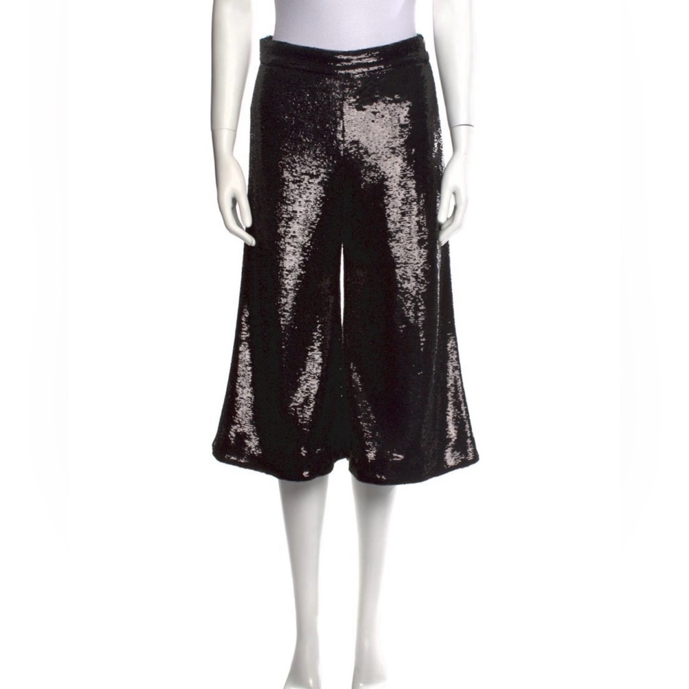 Maje Black Sequin Midi culottes nwot